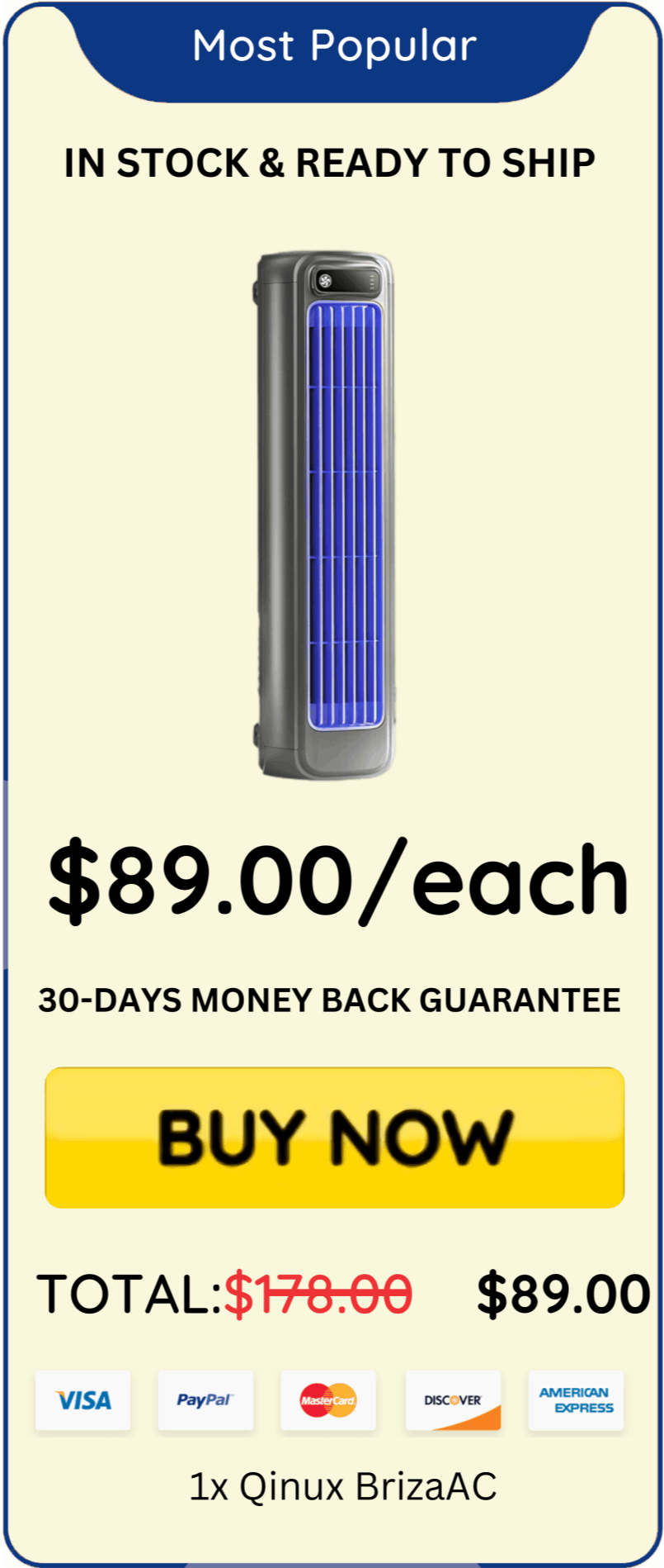 Qinux BrizaAC price 